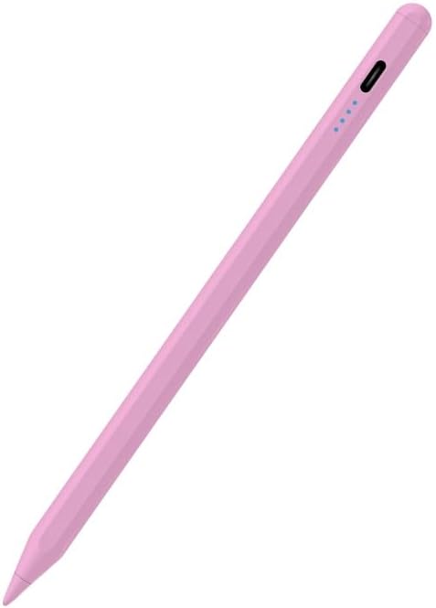 Universal Capacitive Stylus Pen for Samsung Galaxy Tab A7/A8/A9/A9 Plus/iPad iPhone- Android/iOS/Windows Compatible Writing/Drawing Tool, Pressure Sensitivity, Replaceable Tips (Rose)