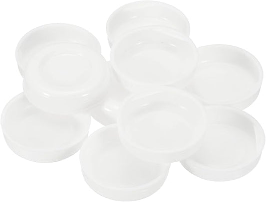 PATIKIL 30 Pcs Mailing Tube Plastic End Caps 1.5" ID PE Round Cardboard Shipping Tube Lids White Protective Poster End Caps for Paper Documents Artwork Storage