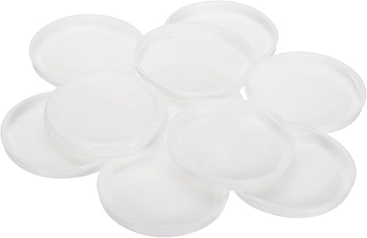 PATIKIL 30 Pcs Mailing Tube Plastic End Caps 3.7" ID PE Round Cardboard Shipping Tube Lids White Protective Poster End Caps for Paper Documents Artwork Storage