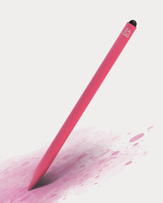 ZAGG Pro Stylus 2 with Active & Capacitive Tips, Palm Rejection, Tilt Recognition, Bluetooth Pairing, Compatible w/iPad Pro 11/12.9 (3,4, & 5 Gen)/Air 10.9/iPad 10.2/9.7/Mini 5/ iPad Air (M2) - Pink