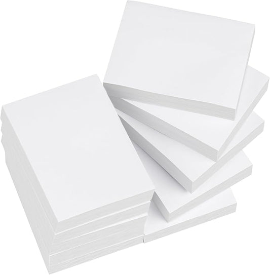 White Sticky Notes 1.5 x 2 in,10 Pads Small Self-Stick Notes,100 Sheets/Pad Super Sticky Note Pads, 1000 Sheets in Total Memo Pads,Mini Self-Adhesive Notes for Office,School,Home Meeting Supplies