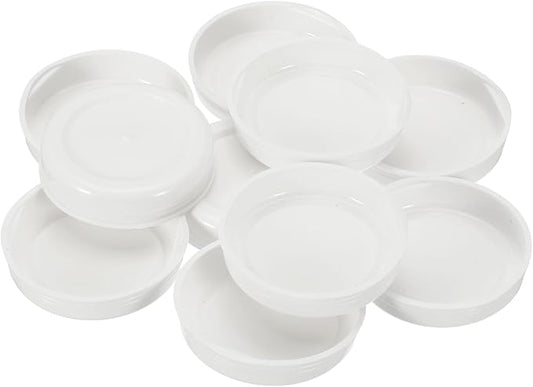 PATIKIL 30 Pcs Mailing Tube Plastic End Caps 1.9" ID PE Round Cardboard Shipping Tube Lids White Protective Poster End Caps for Paper Documents Artwork Storage