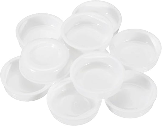 PATIKIL 30 Pcs Mailing Tube Plastic End Caps 1.4" ID PE Round Cardboard Shipping Tube Lids White Protective Poster End Caps for Paper Documents Artwork Storage