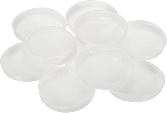 PATIKIL 30 Pcs Mailing Tube Plastic End Caps 2.9" ID PE Round Cardboard Shipping Tube Lids White Protective Poster End Caps for Paper Documents Artwork Storage