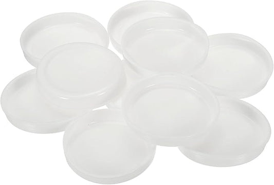 PATIKIL 30 Pcs Mailing Tube Plastic End Caps 2.9" ID PE Round Cardboard Shipping Tube Lids White Protective Poster End Caps for Paper Documents Artwork Storage