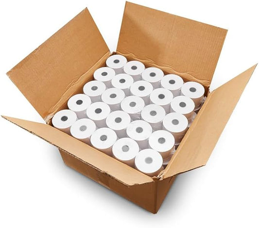 2 1/4 in x 150 ft Calculator Paper Rolls (50 Rolls – 55 GSM) 2.25" x 150' Adding Machine Tape 1-Ply Bond Receipt Paper for Sharp El-1750 1801 P23 XE A155 A152 A150 A130 ERC 340 380 322 ER 250 220