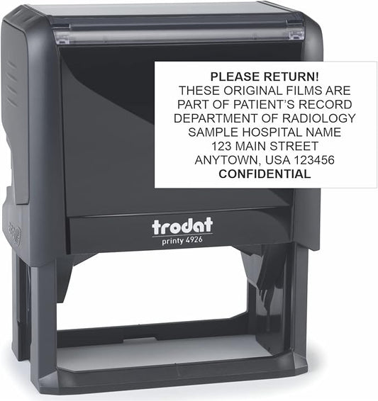 XX-Large Custom Self-Inking Personalized Return Address Stamp - Customizable Up to 8 Lines of Text -Small Business Essentials, Shipping, Work, Office Supplies, Refillable Customized Ink Rubber Stamper
