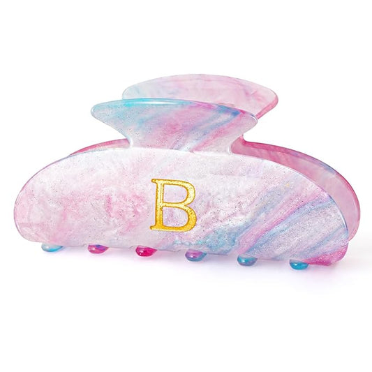 Hair Clips for Women | Monogram Hair Claw Hair Accessory | Personalized Gifts for Women Teen Girl Trendy Stuff | Gifts for Mom Bridesmaid Bride Wife Friend Sister Teacher Her - Lavender,B