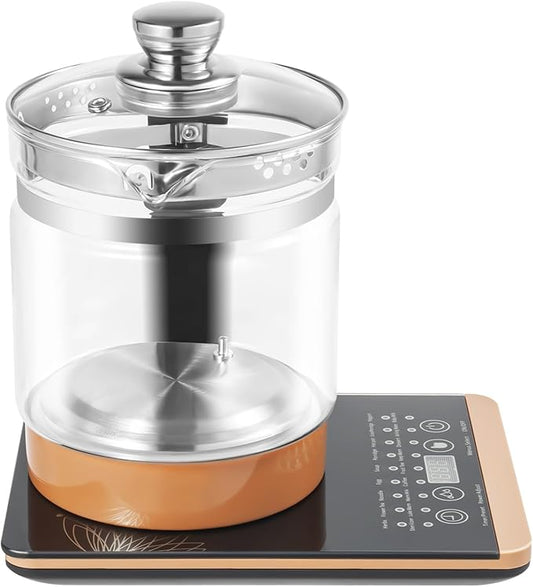 Electric Kettle, 1.8L 800W Tea Pot with 18 Smart Menu and 24h Reservation & Timing, Electric Kettle Temperature Control, Electric Kettles with Infuser, Glass Water Boiler for Tea Coffee Soup