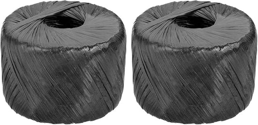 PATIKIL 400m/1312Ft Polyester Nylon Plastic Rope, 2 Pcs Twine Household Bundles Ropes Roll for Gardening Packing Crafting DIY, Black