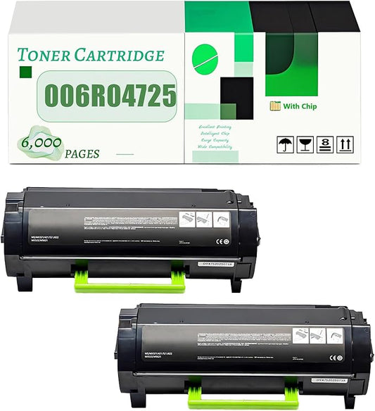 with CHIP B410 B415 006R04725 Compatible Toner Cartridges, Work for Xerox B410 B415 Printers, High Capacity 6,000 , High-Definition Printing 2 Packs