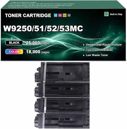 W9250MC W9251MC W9252MC W9253MC Toner Cartridge Compatible for HP X57945dn Printers, High Yield Printing,Home & Office Use 4 *Color