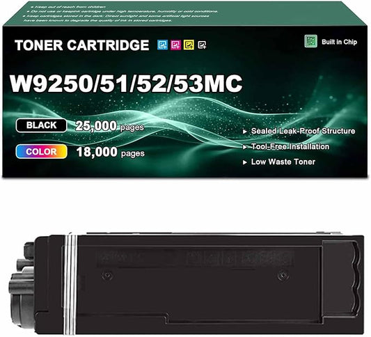 W9250MC W9251MC W9252MC W9253MC Toner Cartridge Compatible for HP X57945dn Printers, High Yield Printing,Home & Office Use 1*Yellow