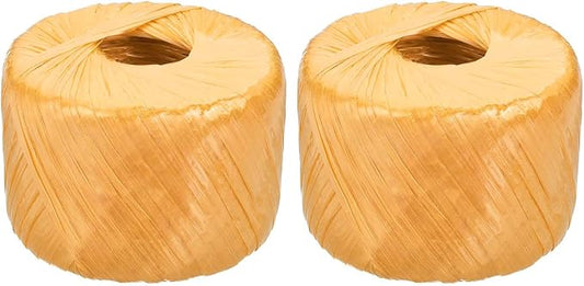 PATIKIL 400m/1312Ft Polyester Nylon Plastic Rope, 2 Pcs Twine Household Bundles Ropes Roll for Gardening Packing Crafting DIY, Orange