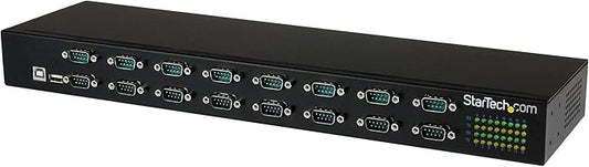 StarTech USB to Serial Hub - 16 Port - COM Port Retention - Rack Mount and Daisy Chainable - USB to RS232 Hub, TAA