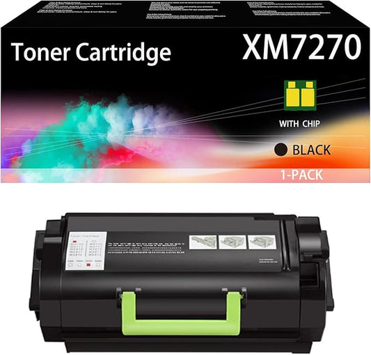 24B6826 Toner Cartridge Replacement (with Chip) for Lexmark XM7270 Toner Cartridge Work for Lexmark XM7270 Printer High-Definition Printing 25000 Pages