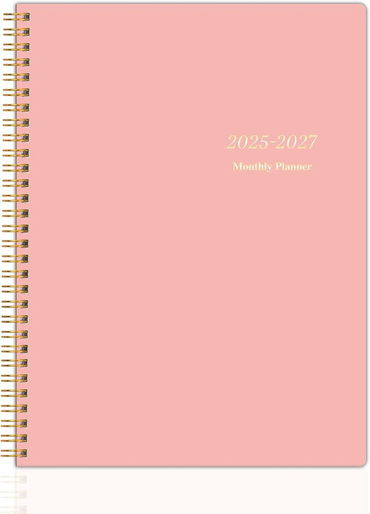 2026-2027 Monthly Planner, Calender Planner from Jan 2026 - Jun 2027, 18 Months for Planning with Habit Tracker, To-Do List, Goals,Summary ,7.5" x 10", Spiral Bindding for Personal Organizer and Office Supplies Pink