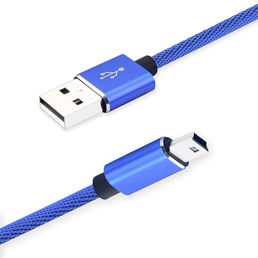 USB Power and Data Cable for Texas Instruments TI-84 Plus CE, TI 84 Plus C Silver Edition, TI Nspire CX/TI Nspire CX CAS Graphing Calculator Charging Cord 3.3FT Blue