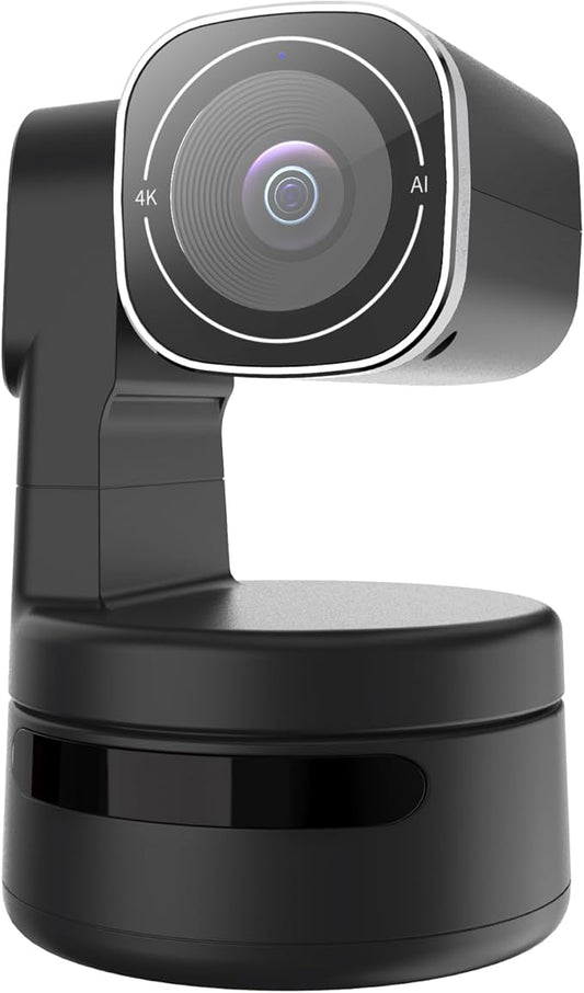 USB C Webcam PTZ Webcam, 4K Streaming Web Camera with Folded Bracket, 3X Digital Zoom with Remote Control, One Click Mute for Privacy Protection, Works with Zoom,OBS,TikTok,YouTube,etc