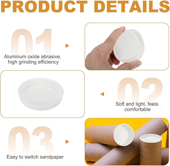 PATIKIL 30 Pcs Mailing Tube Plastic End Caps 2.9" ID PE Round Cardboard Shipping Tube Lids White Protective Poster End Caps for Paper Documents Artwork Storage