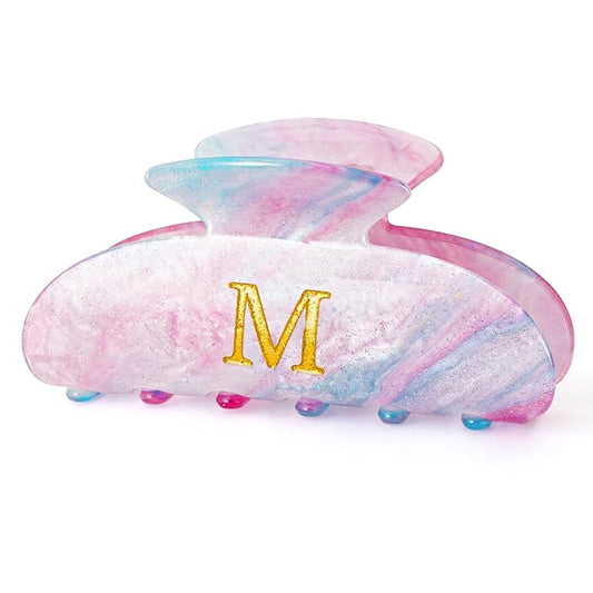 Hair Clips for Women | Monogram Hair Claw Hair Accessory | Personalized Gifts for Women Teen Girl Trendy Stuff | Cute Hair Claws | Gifts for Girls Her Mom Bridesmaid Wife - Lavender,M