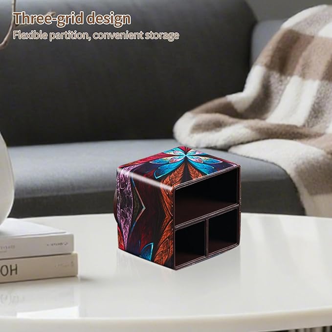 YAPISHI Remote Control Holder TV Remote Caddy for Table, 360 Swivel Nightstand Organizer for Bedroom Accessories/Bedside Remotes/Media Controllers/Office Supplies, Home Decorations for Living Room