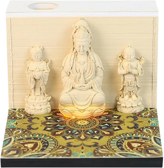 Timepiece Calendar 3D 2026,3D Art Calendar Memo Pad,3D Art Calendars Memo Pad,Creative 3D Notepad Calendars Paper Carving Art Sticky Notes,Tear-Away 3D Artsy Pads,for School,Home,Office