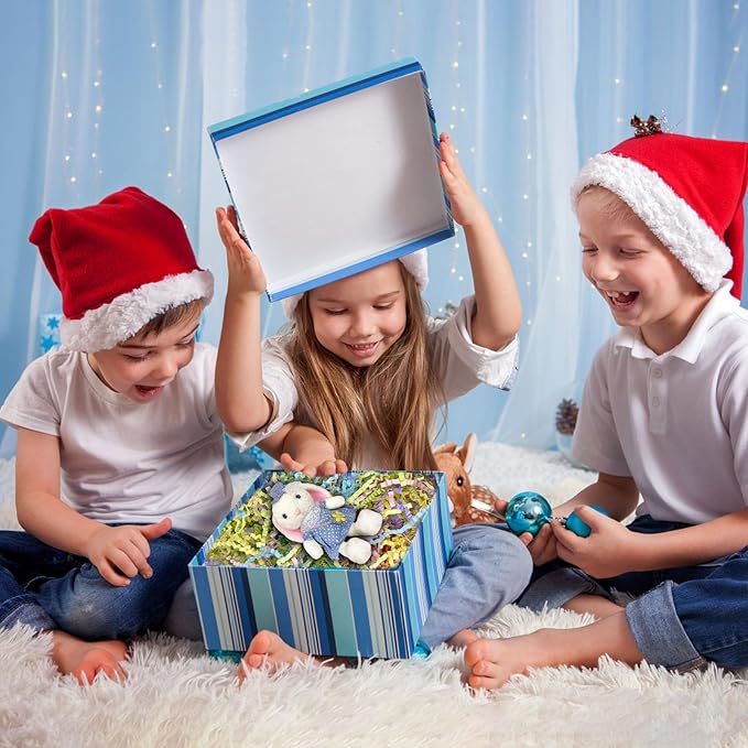 Zankubom 1LB Crinkle Cut Paper Shred Filler Great for Gift Wrapping, Basket Fillers, Birthday, Gift Wrapping, Anniversary, Halloween Christmas Party Decor Filling Supplies Easter