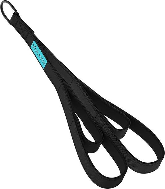Vulken Tricep Rope Cable Attachment. 28.7 Inch & 22 Inch Two Lengths Built in One Pull Down Rope, Black & Pink