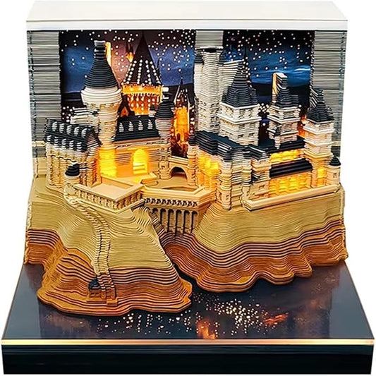 Timepiece Calendar 3D 2026,3D Art Calendar Memo Pad,3D Art Calendars Memo Pad,Creative 3D Notepad Calendars Paper Carving Art Sticky Notes,Tear-Away 3D Artsy Pads,for School,Home,Office