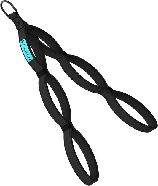 Vulken Tricep Rope Cable Attachment. 28.7 Inch & 22 Inch Two Lengths Built in One Pull Down Rope, Black & Pink