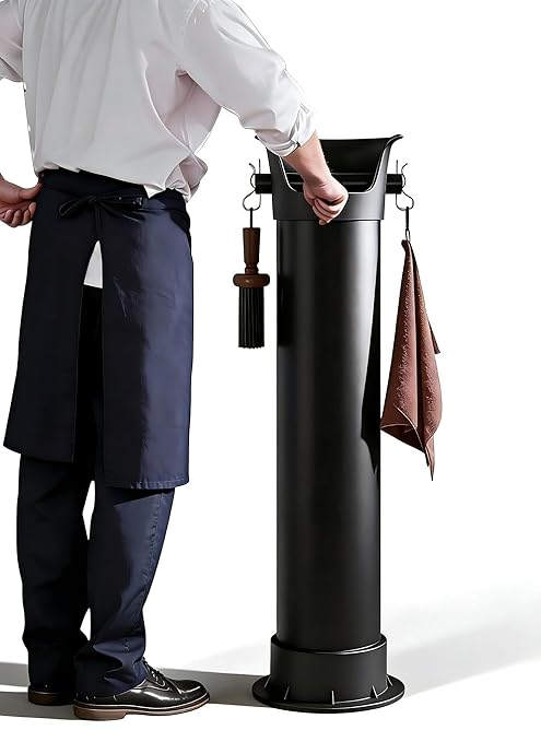 Espresso Knock Box for Coffee Puck, 250+ Cups Commercial Coffee Grounds Disposal Recycle Trash Can Clean Tool Set, Barista Essential for Cafe Shop Trailer Office Breakroom Home Bar Accessories