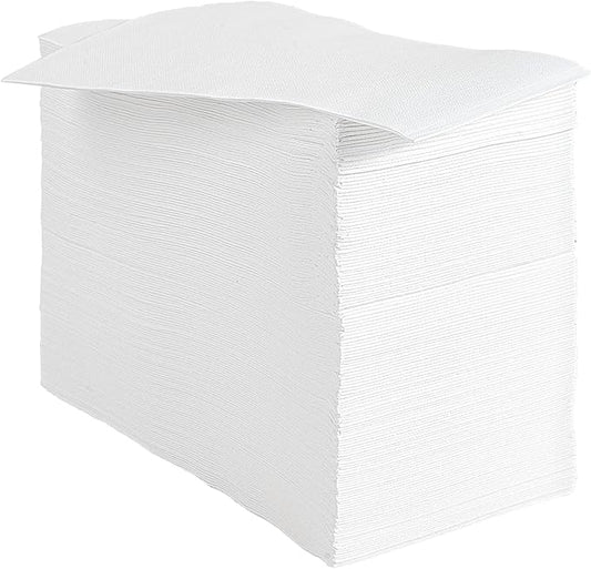 Vplus 200 Pack Premium Quality Guest Towels Disposable Dinner Napkins Soft, Absorbent, Party Napkins for Wedding Reception,Parties, Dinners or Catering Events，and Everyday Use (White, 200)