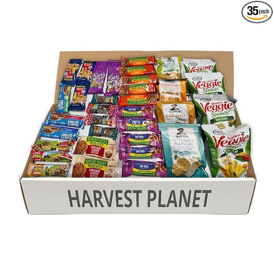 Healthy Office Snack Box (35 Pc). Assortment of Healthy Snacks for Small Office. Snacks variety pack. Corporate Care Package, Breakroom & Meeting Supplies. Perfect B2B Solution.