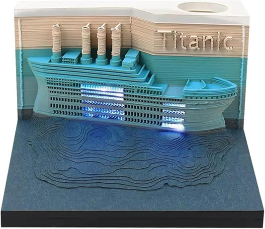 Timepiece Calendar 3D 2026,3D Art Calendar Memo Pad,3D Art Calendars Memo Pad,Creative 3D Notepad Calendars Paper Carving Art Sticky Notes,Tear-Away 3D Artsy Pads,for School,Home,Office