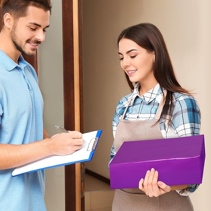 Fuxury Poly Mailers 12x15.5 Inch 500 Pcs, Bulk Shipping Bags for Clothing, Strong Adhesive Shipping Envelopes for Small Business Suppliers,Waterproof Mailers Poly Bags Mailing Envelopes Purple