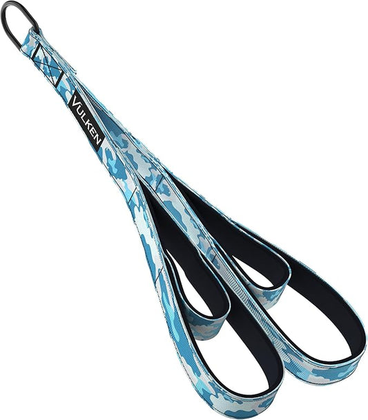 Vulken Tricep Rope Cable Attachment. 28.7 Inch & 22 Inch Two Lengths Built in One Pull Down Rope, Black & Pink