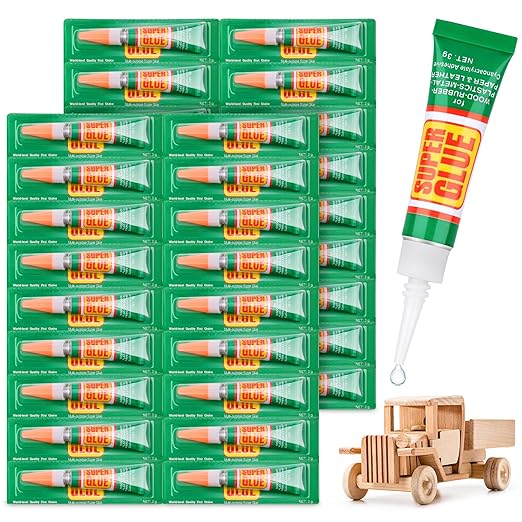 36 x 3g Super Strong Glue for All Purpose, Clear Cyanoacrylate Adhesive Instant Quick Dry Superglue Gel Tubes Bonding Plastic, Metal, Glass, Leather, Wood, Rubber, Jewelry, DIY Crafts Repair