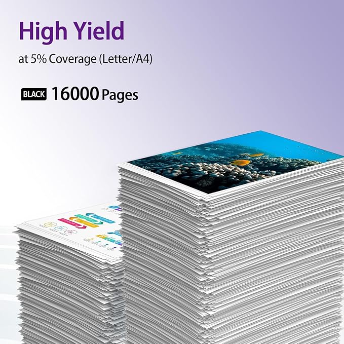 24B6035 Black Toner Cartridge Replacement (with Chip) for Lexmark M1145 XM1145 Printer High-Definition Printing 16000 Pages