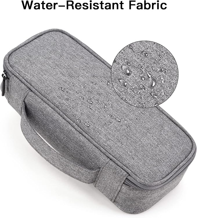Tech Organizer Travel Case, Electronics Carrying Pouch Bag for Cable, Charger & Cords, External Power Bank, Portable Hard Drive (Dark Grey)