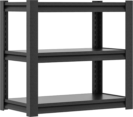Garage Shelving Units and Storage,31.5"X34"X18" Deep Heavy Duty Metal Shelves Adjustable 3-Tier Shelves, 1200lbs Garage Storage Shelves,Shelving Rack Industrial Shelving Tool Shelf for Basement Metro